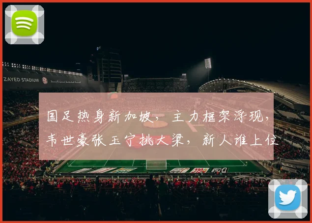 国足热身新加坡,主力框架浮现,韦世豪张玉宁挑大梁,新人谁上位